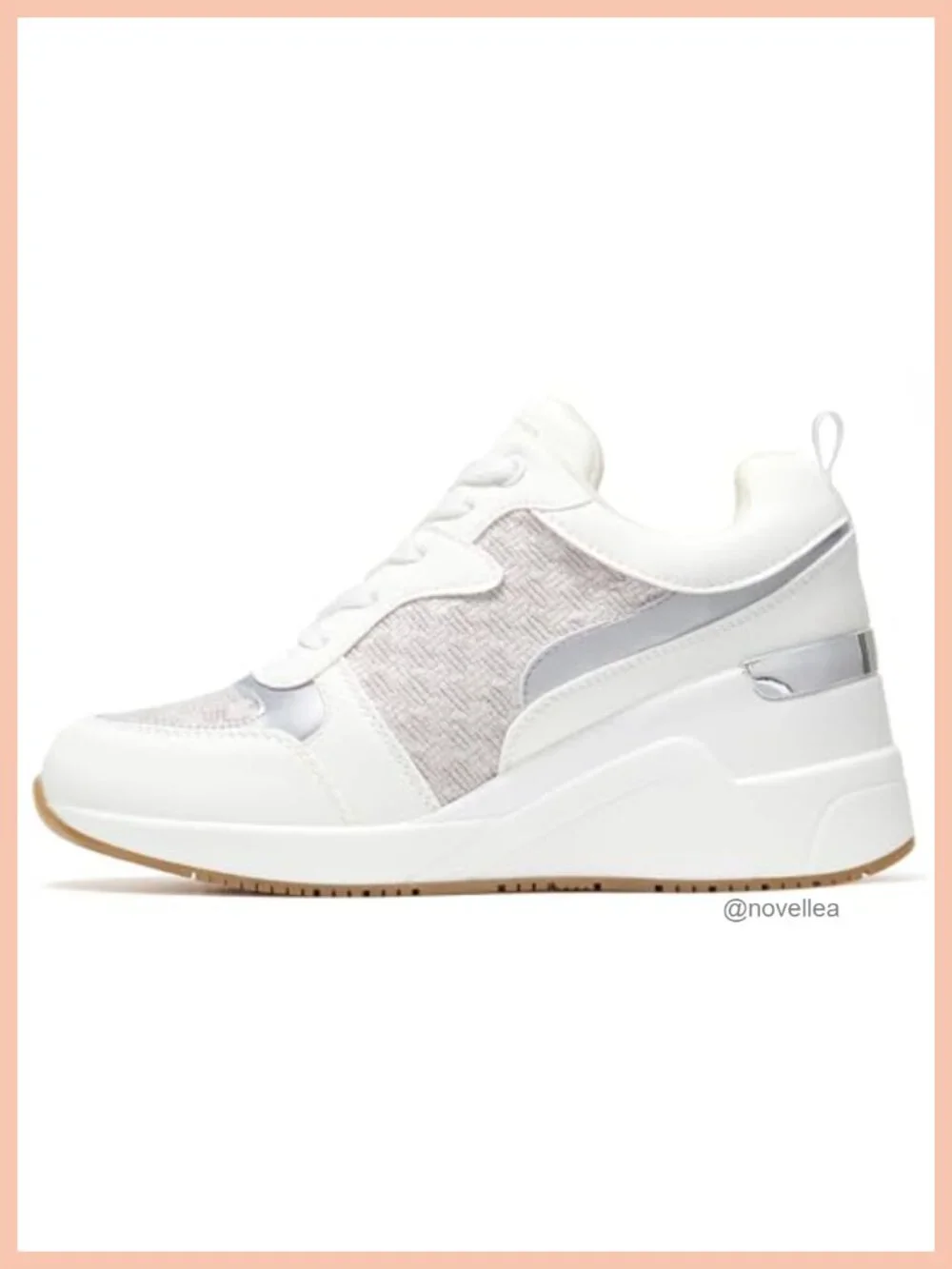 Women's 2 Inch Wedge Heel Platform Sneakers, Knit Athletic Tennis Shoes